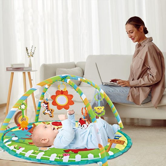 Tapis d'Éveil Sensoriel | Coloré Interactif